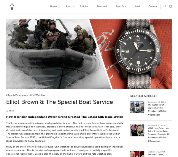 Watches Of Espionage - Elliot Brown & The Special Boat Service