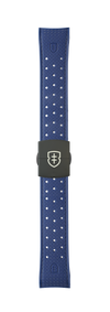 STR-R53: Chalky Blue Textured Rubber Strap with Deployant Buckle