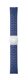 STR-R53: Chalky Blue Textured Rubber Strap with Deployant Buckle