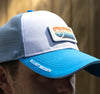 EB CAP - 006 - White  mesh snapback + Patch