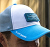 EB CAP - 006 - White  mesh snapback + Patch