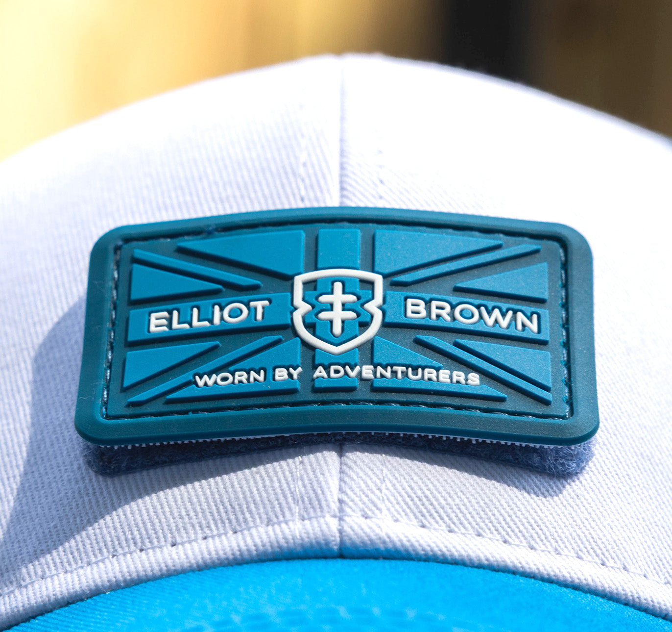 EB CAP - 006 - White  mesh snapback + Patch