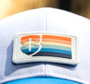 EB CAP - 006 - White  mesh snapback + Patch