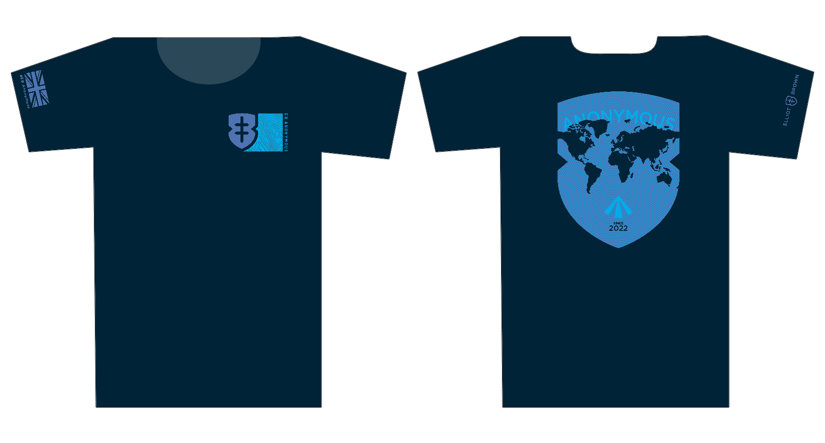 EB T-Shirt: EB Anonymous - Navy