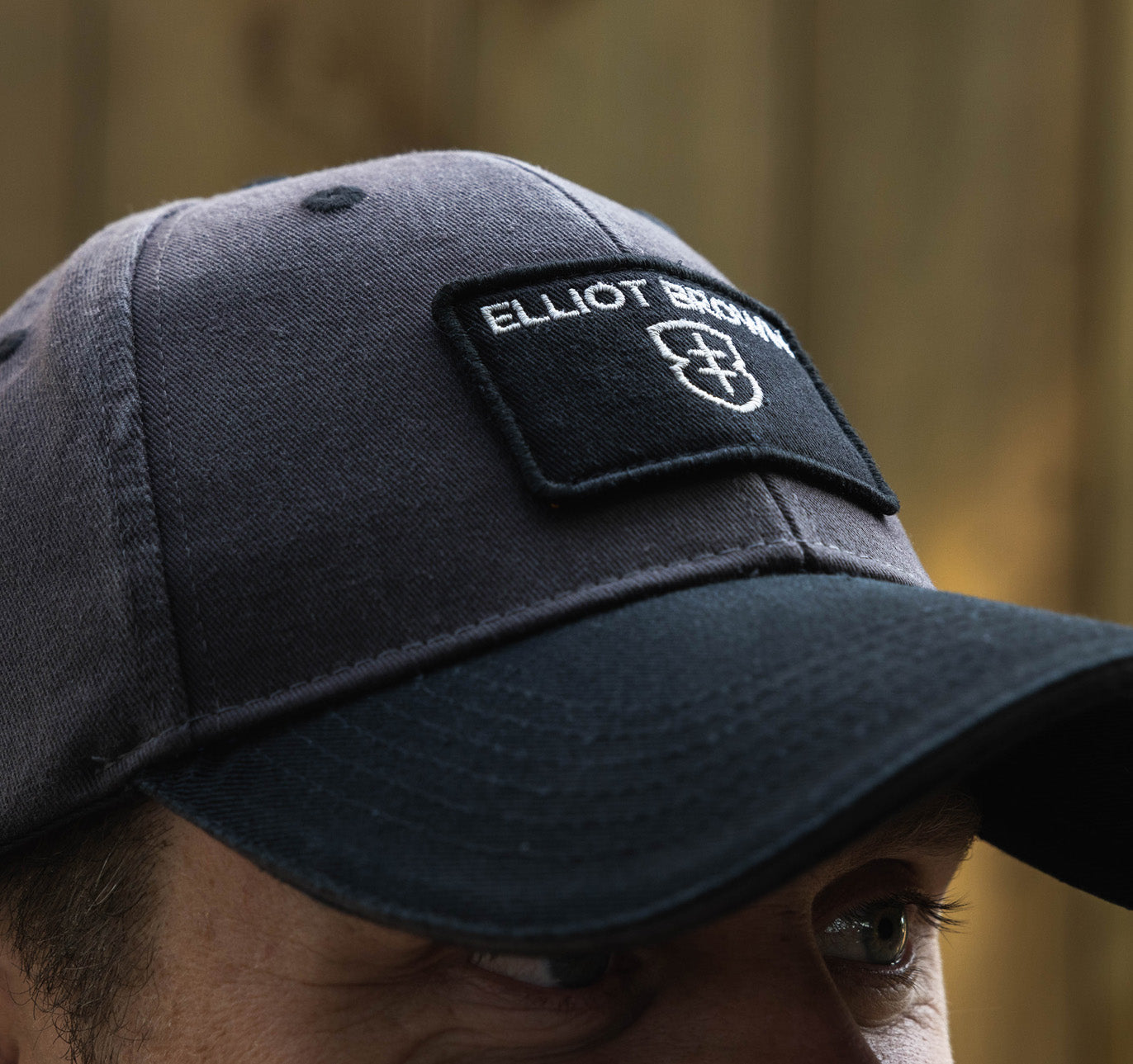EB CAP - 003 - Black and Grey, material back Snapback