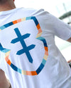 EB T-Shirt - 006: "White / Kaleidoscope