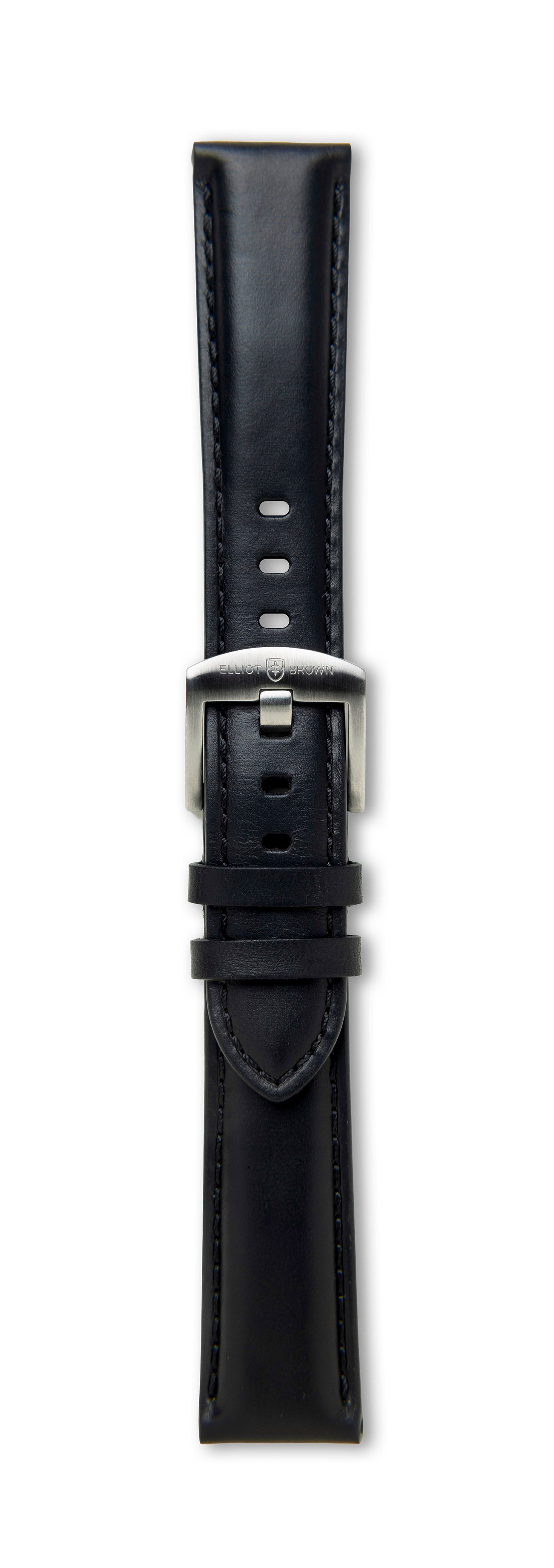 STR-L35: Black Leather Strap - 20mm