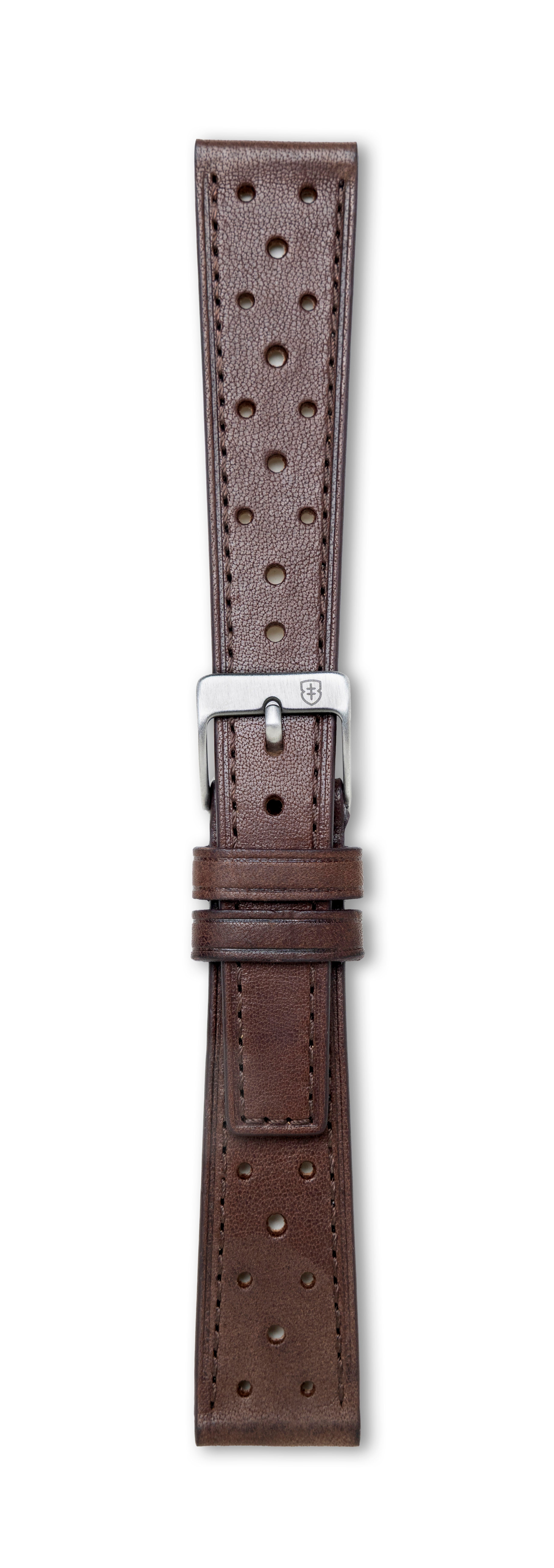 STR-L38: Brown Leather Strap - 20mm