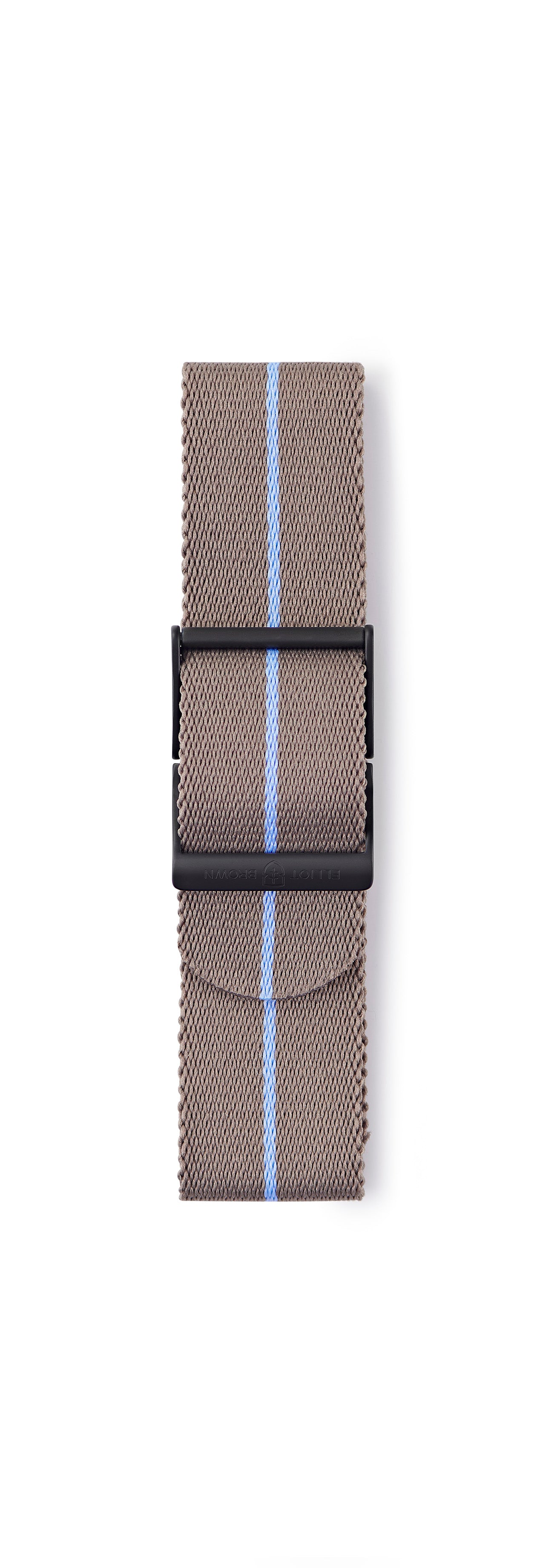 STR-N11: Desert-Brown with Sky Blue Pinstripe Webbing Strap