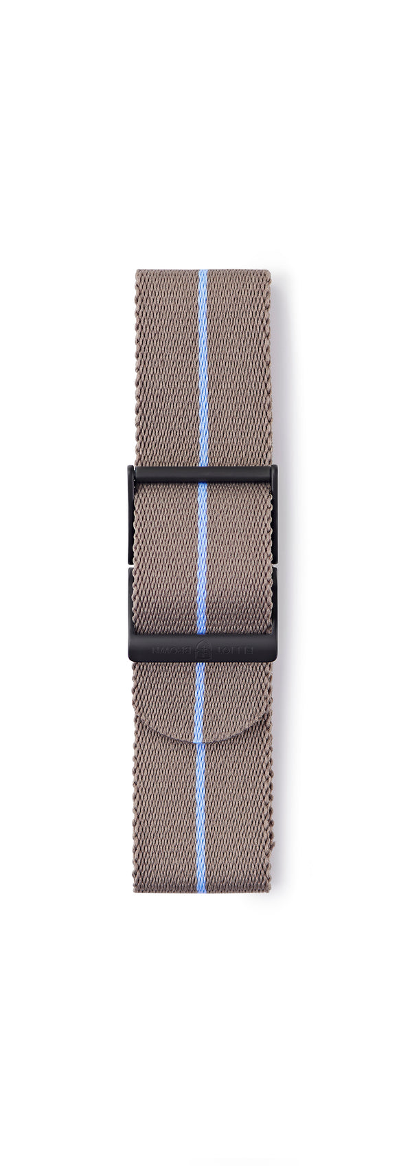 STR-N11: Desert-Brown with Sky Blue Pinstripe Webbing Strap