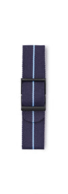 STR-N12: Dark Blue with Sky Blue Pinstripe Webbing Strap