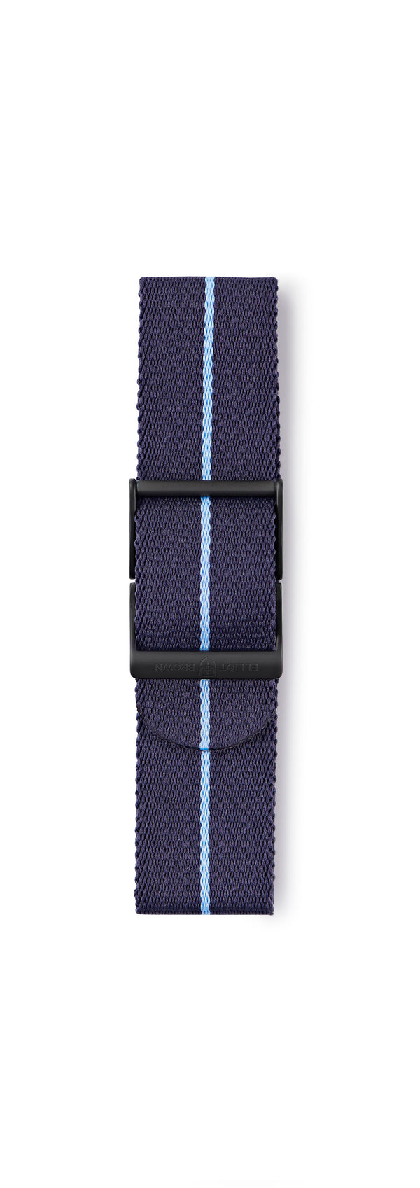 STR-N12: Dark Blue with Sky Blue Pinstripe Webbing Strap