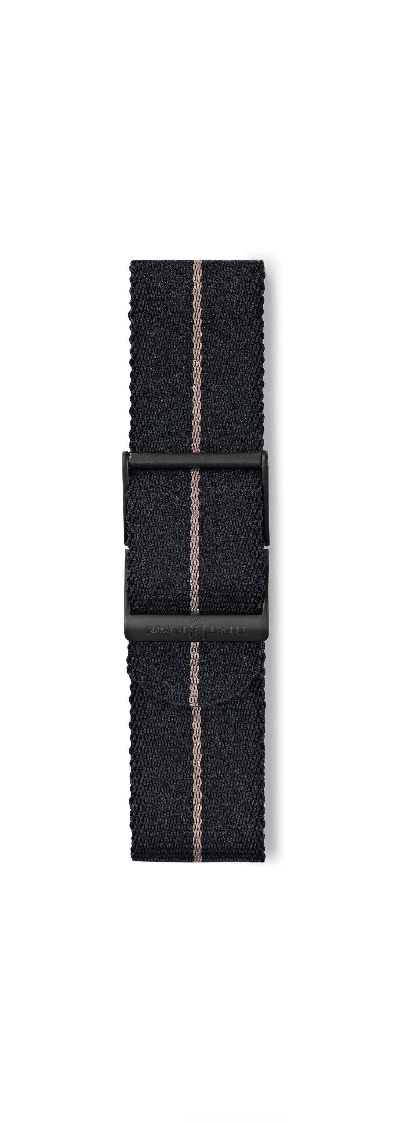 STR-N18: Black with Desert Brown Pinstripe Webbing Strap