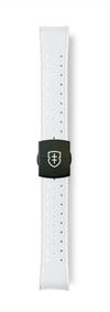 STR-R56: Arctic White Textured Rubber Strap with Deployant Buckle