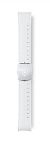 STR-R56: Arctic White Textured Rubber Strap with Deployant Buckle