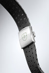 STR-R60: Gunmetal Grey Textured Rubber Strap with Deployant Buckle