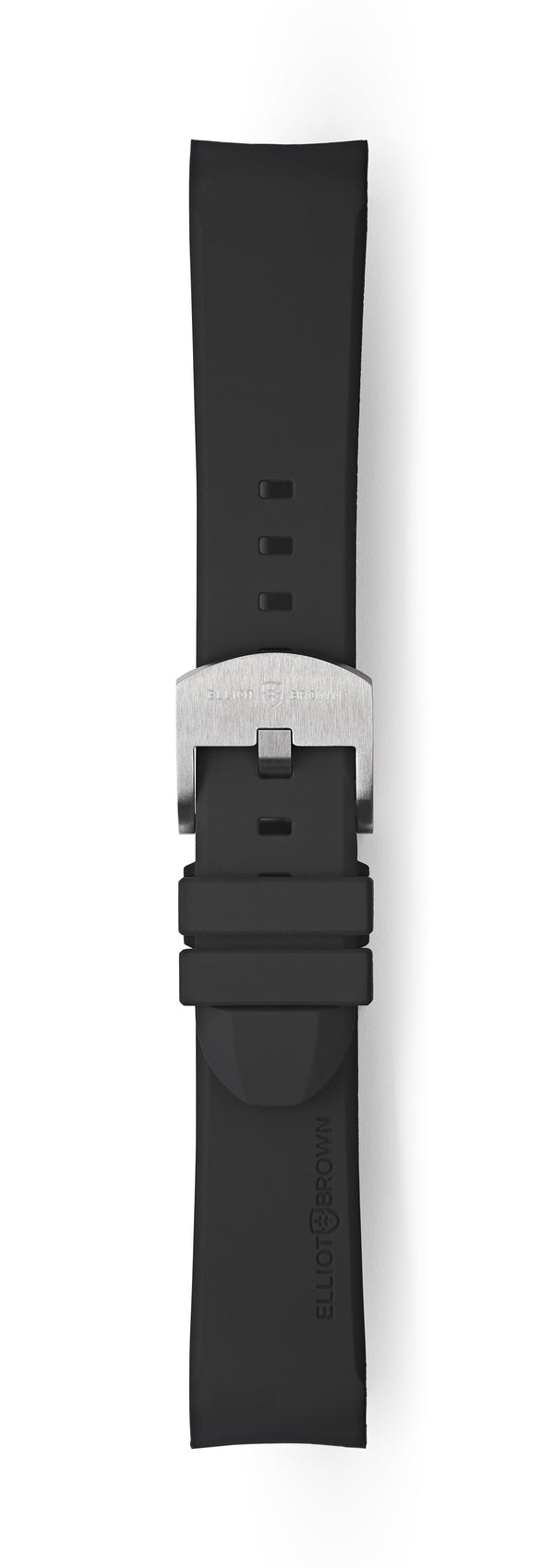 STR-R01: Black Rubber Strap with Brushed Buckle
