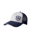 EB CAP - 001 - Blue & White cotton/mesh back Snapback