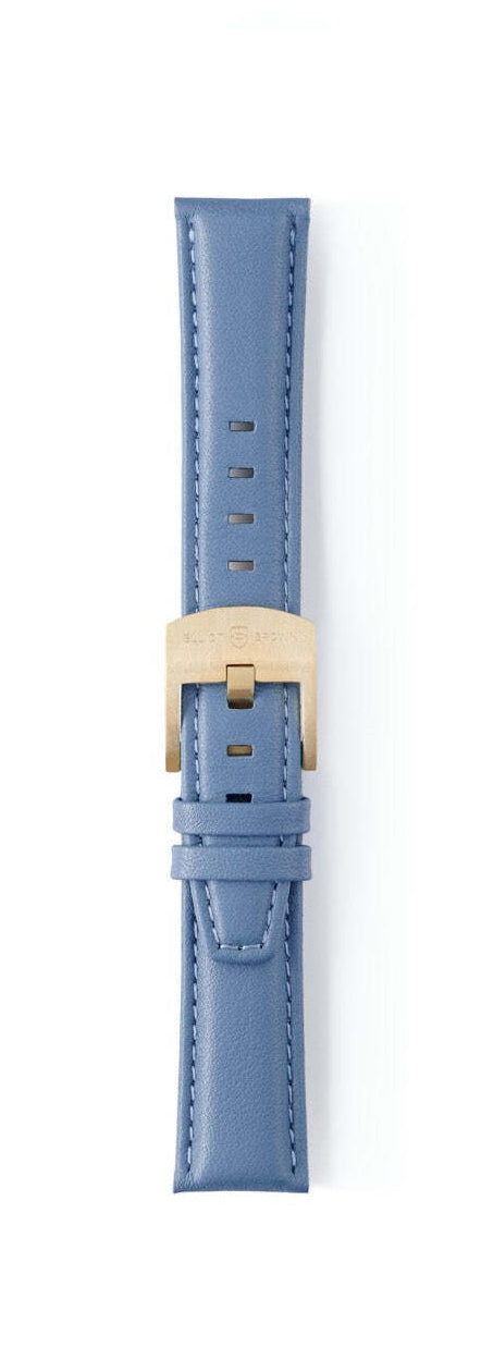 STL-L57: Teal blue leather strap for Kimmeridge
