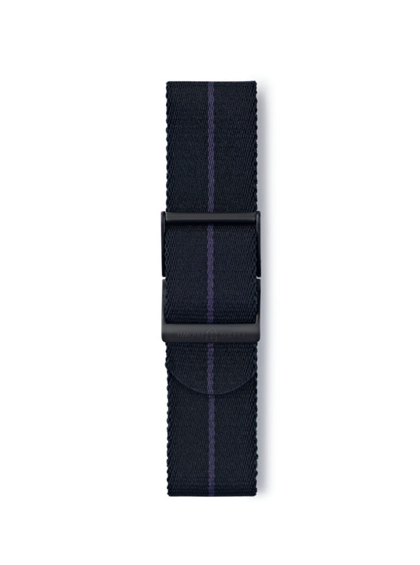 STR-N16: Black with Dark Blue Pinstripe Webbing Strap
