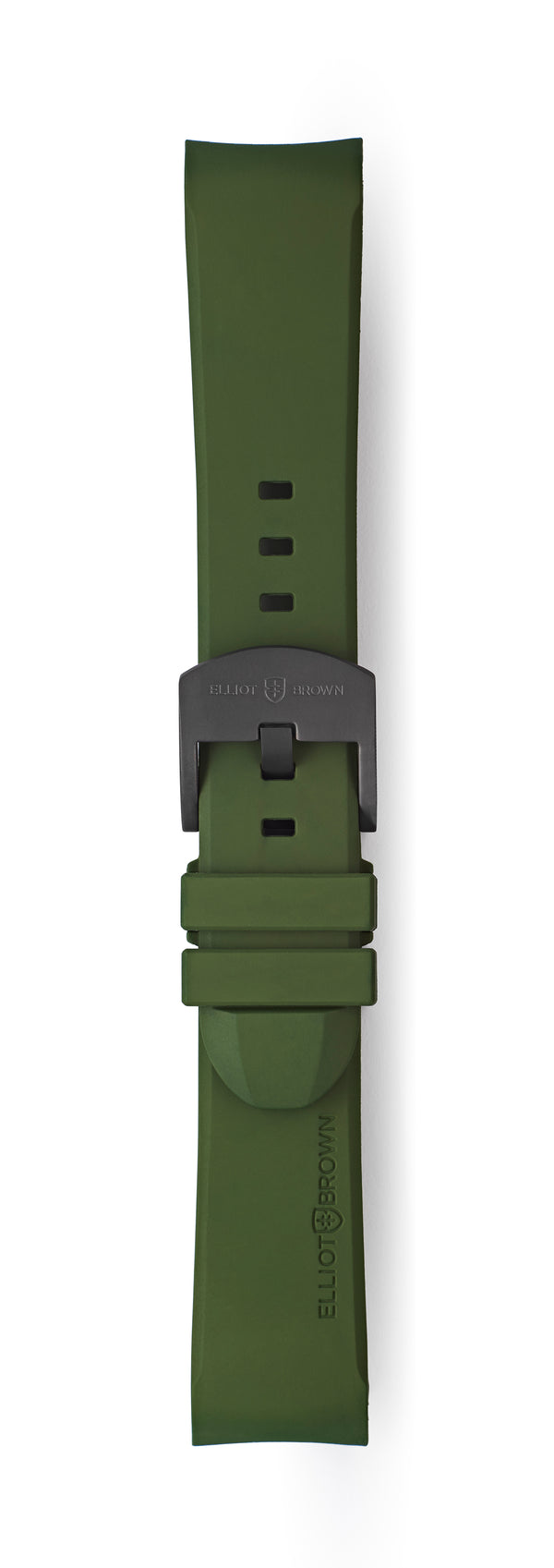 STR-R04: Olive Green Rubber Strap with Grey Buckle