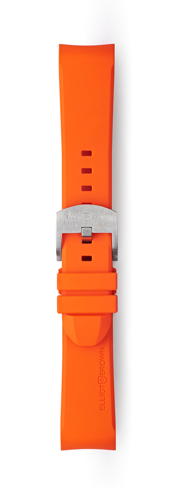 STR-R05: Orange Rubber Strap with brushed buckle