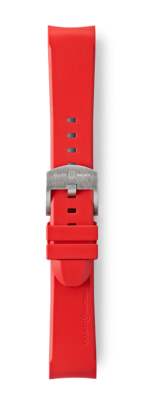 STR-R16: Red Rubber Strap with brushed buckle
