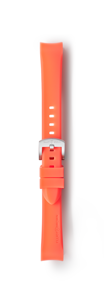 STL-R47: Neon Coral Rubber Strap for Bloxworth Hali